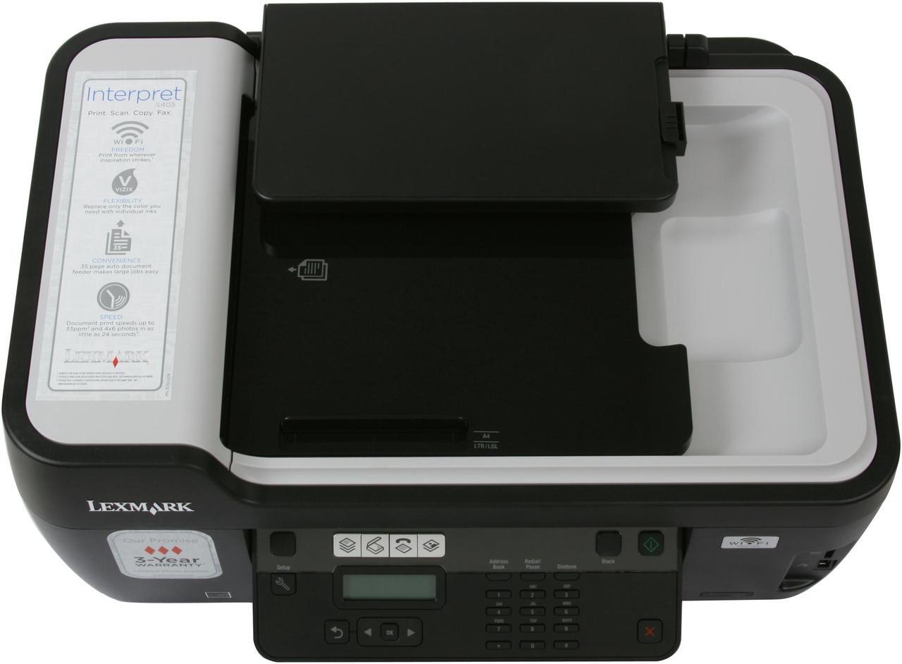 Alt view image 7 of 8 - LEXMARK Interpret S405 Up to 33 ppm Black Print Speed 4800 x 1200 dpi Color Print Quality USB / Wi-Fi Thermal Inkjet MFC / All-In-One Color Printer