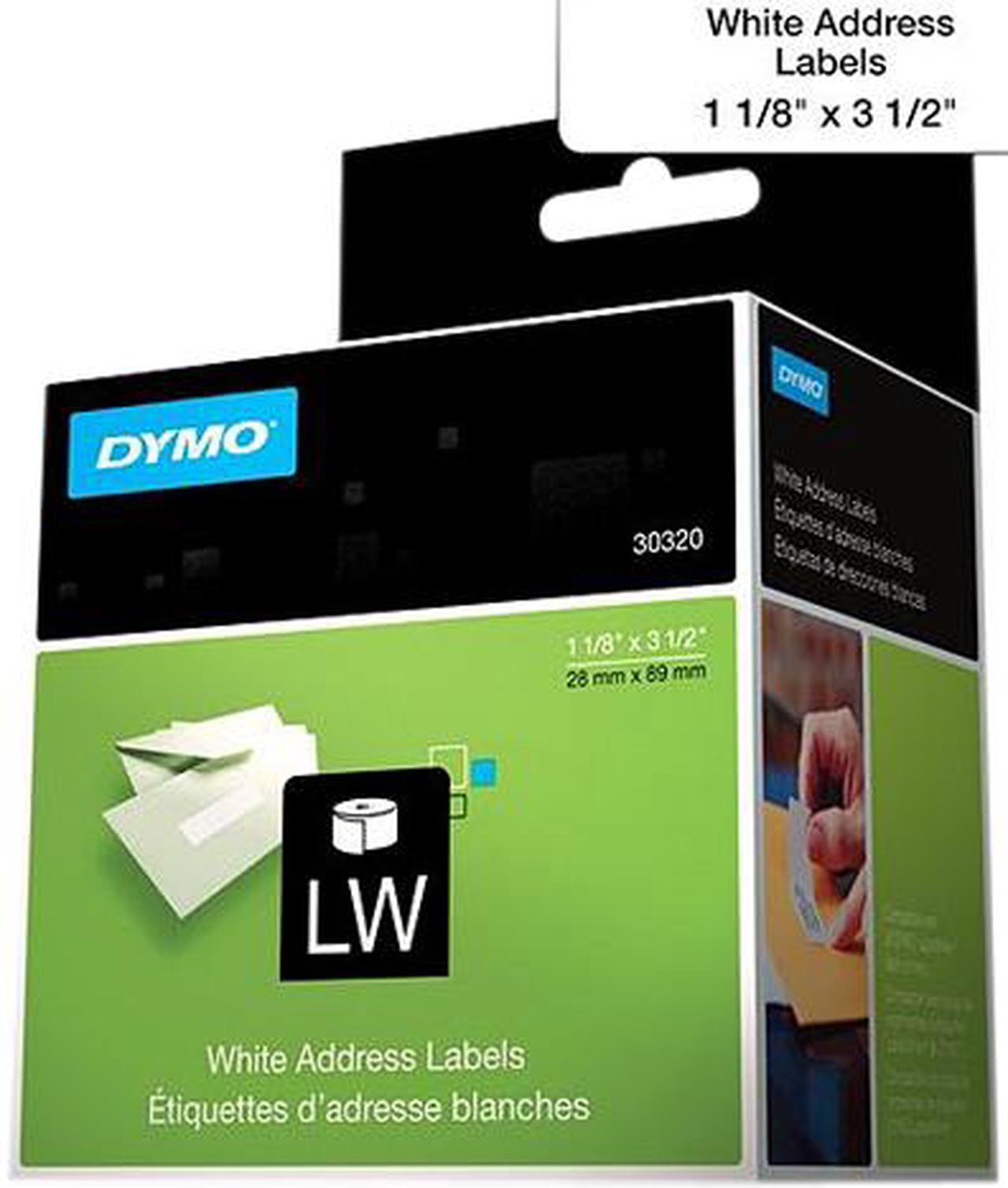 Dymo 30320 Address Labels 1.13" Width x 3.50" Length - 260/Roll - 1" Core - White