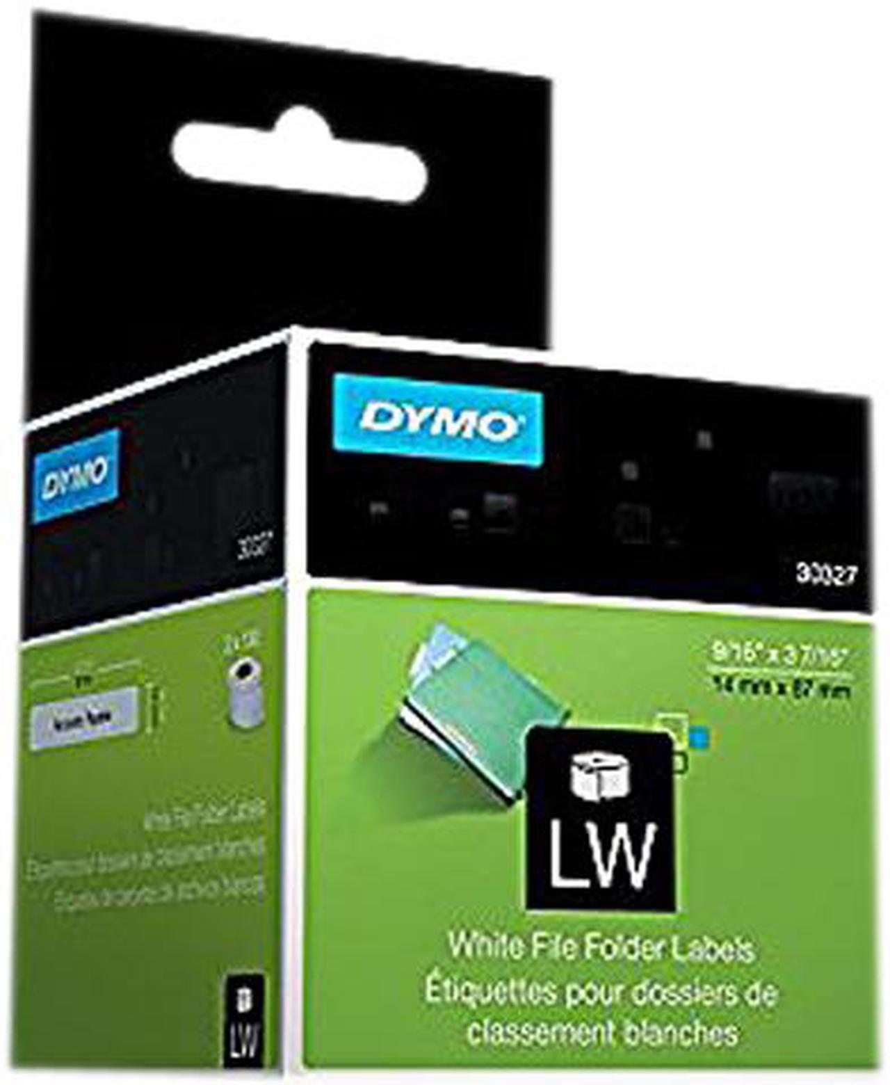 DYMO 30327 1-Up File Folder Labels, 9/16 x 3-7/16, White, 260/Box