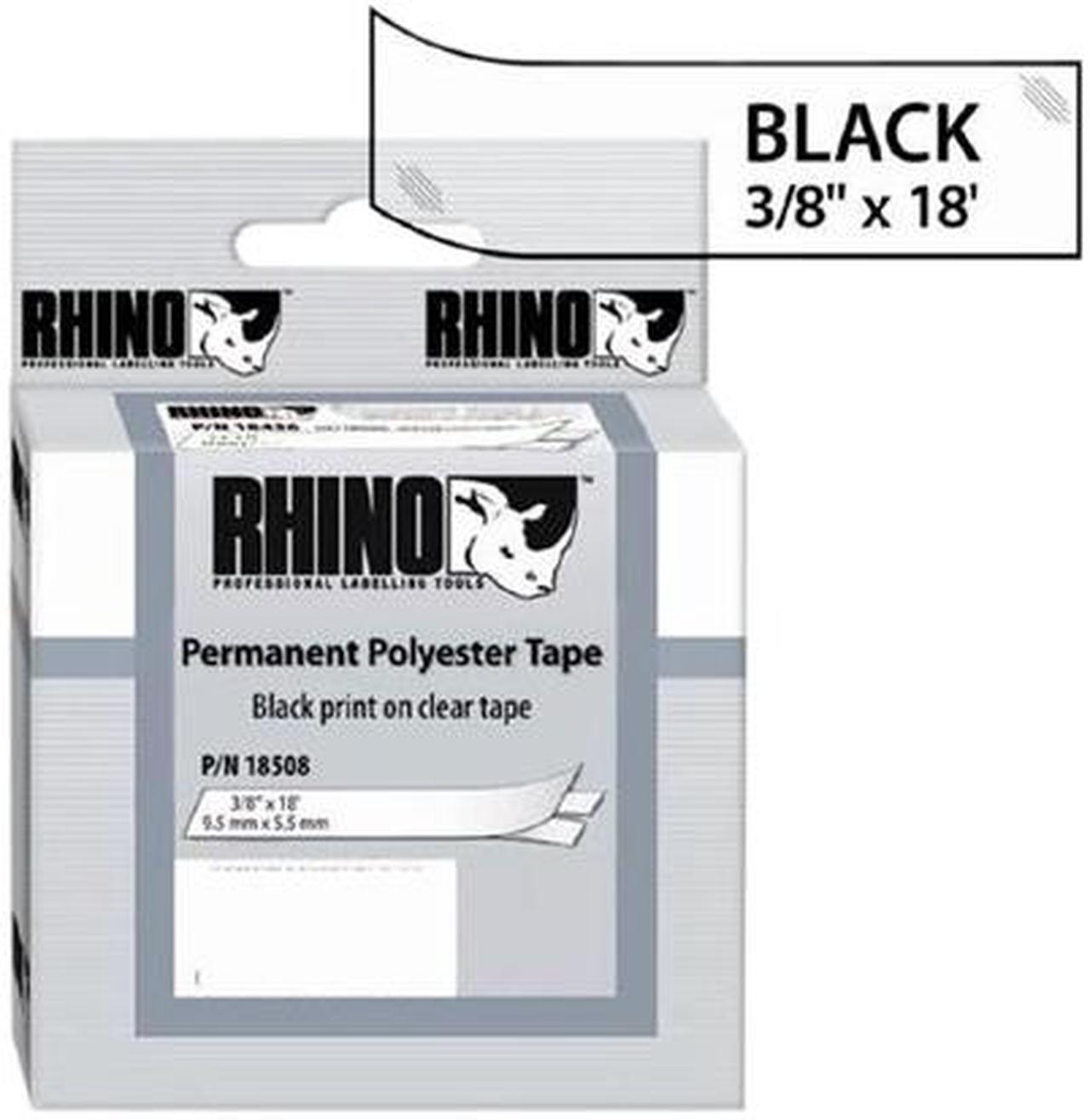 Main image of DYMO 18508 Polyester Label Tape - 0.35" Width x 216" Length - Permanent - Clear