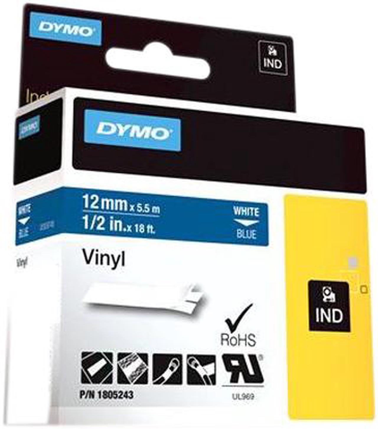 DYMO IND Vinyl Labels 1/2"