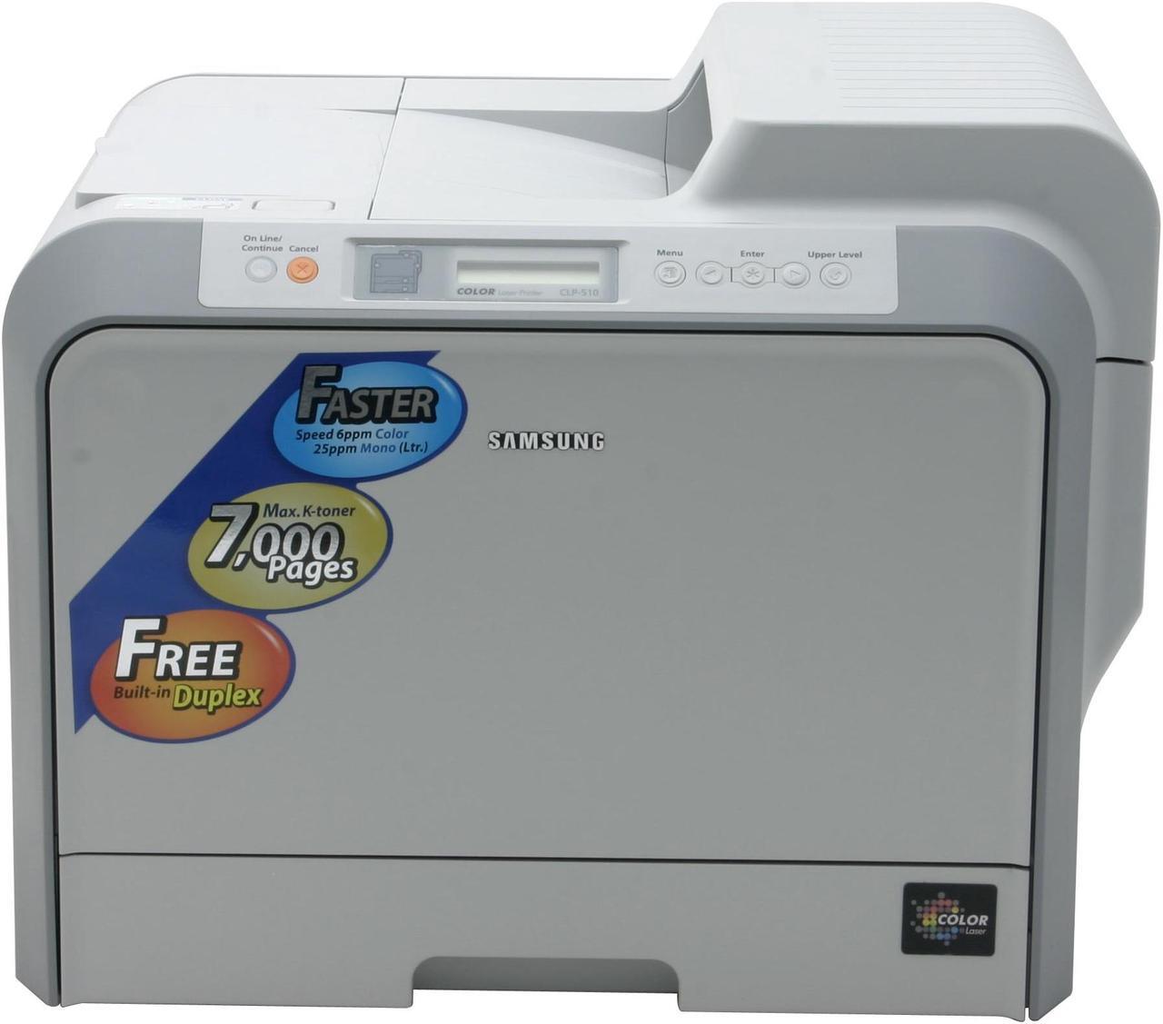 Alt view image 2 of 10 - Samsung CLP-510 Personal Up to 24 ppm 1200 x 1200 dpi Color Print Quality Color USB Laser Printer