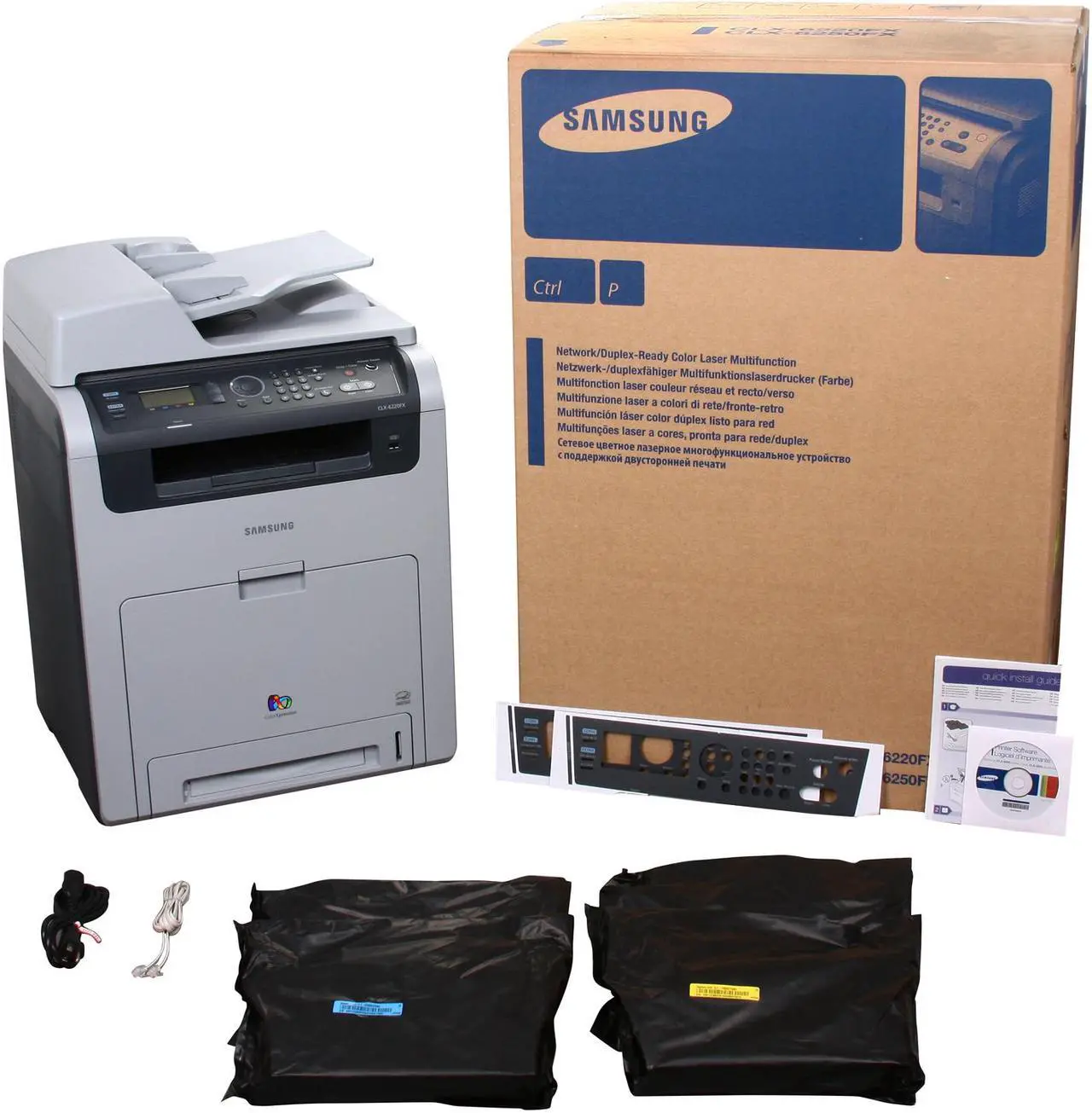 Alt view image 9 of 9 - Samsung CLX Series CLX-6220FX MFC / All-In-One Up to 20 ppm Color Ethernet (RJ-45) / USB Laser Printer