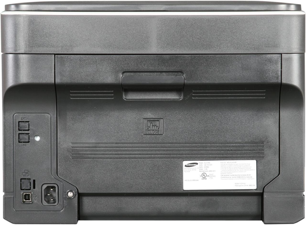 Alt view image 8 of 12 - Samsung CLX-3185 MFC / All-In-One Up to 16 ppm in A4 (17 ppm in Letter) Speed 2400 x 600 dpi Color Print Quality Color USB Laser Printer