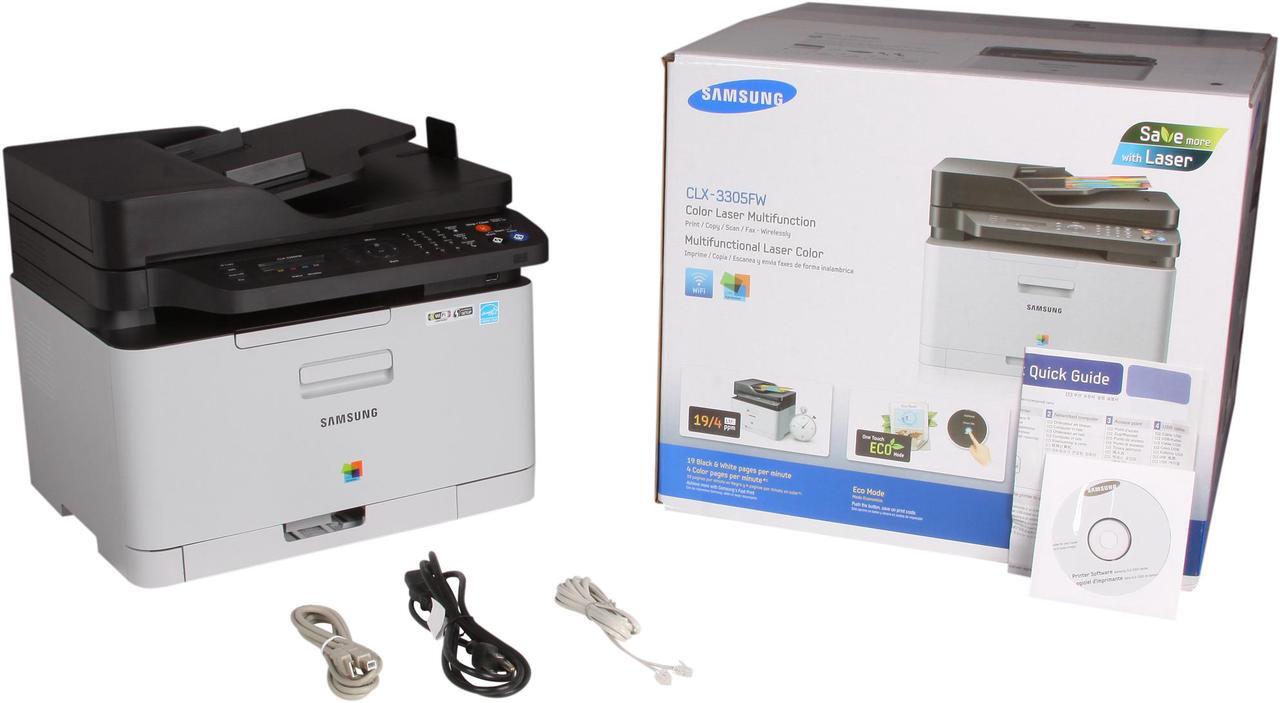Alt view image 8 of 8 - Samsung CLX Series CLX-3305FW MFC / All-In-One Up to 19 ppm 2400 x 600 dpi Color Print Quality Color USB / Wi-Fi Laser Printer