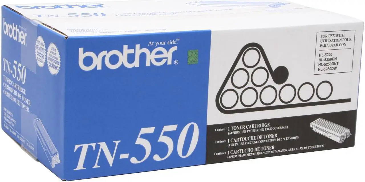Alt view image 2 of 2 - Brother TN550 Toner Cartridge - Black