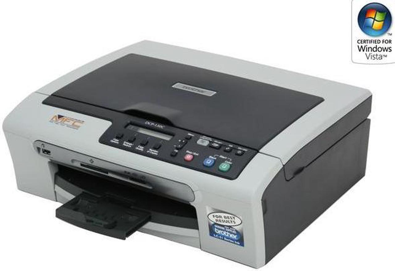 Brother DCP series DCP-130C Up to 25 ppm Black Print Speed 6000 x 1200 dpi Color Print Quality USB InkJet MFC / All-In-One Color Printer