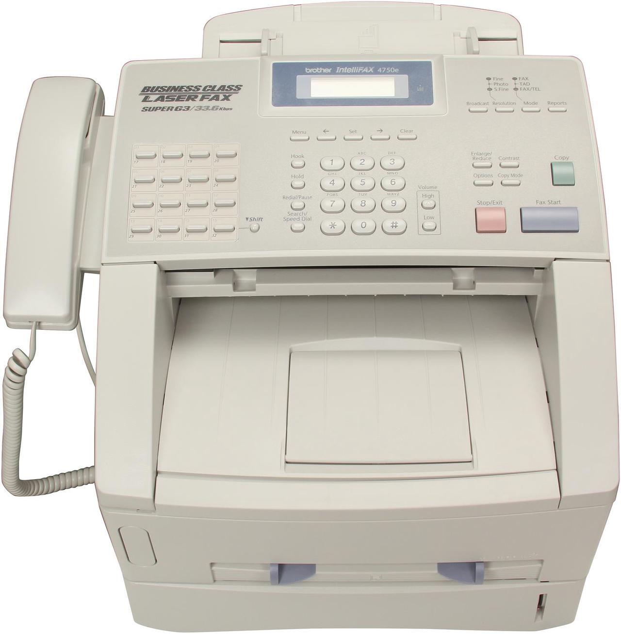 Alt view image 5 of 8 - Brother IntelliFAX FAX4750E (4750E) 33.6Kbps B/W Laser Technology High Speed Business Class Fax / Phone / Copier
