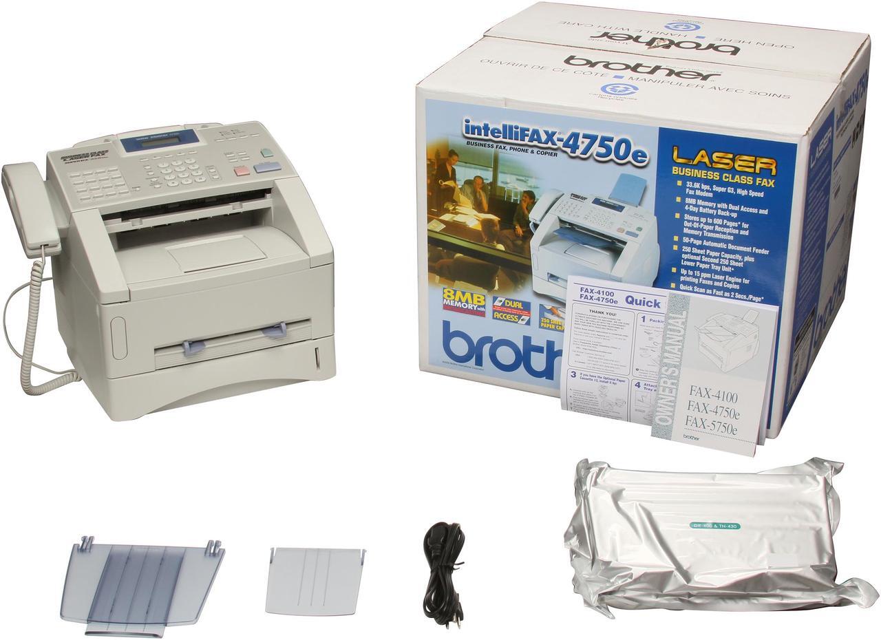 Alt view image 8 of 8 - Brother IntelliFAX FAX4750E (4750E) 33.6Kbps B/W Laser Technology High Speed Business Class Fax / Phone / Copier