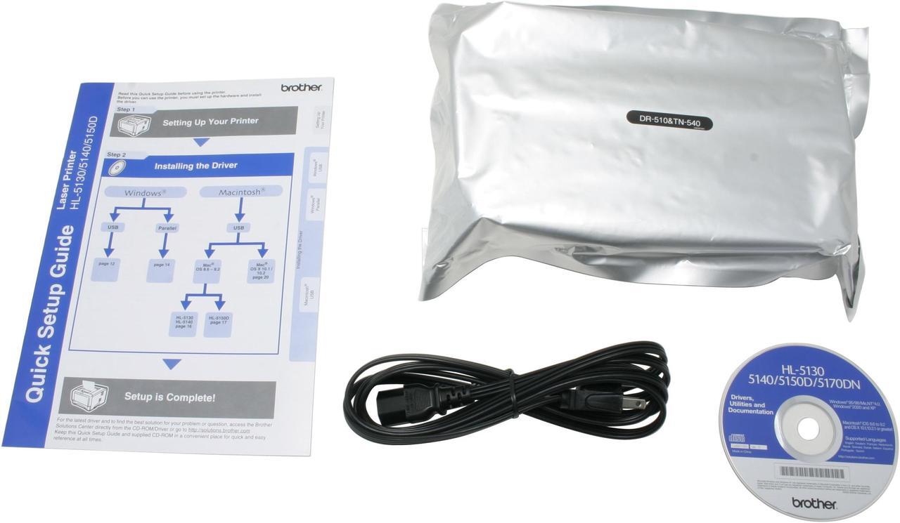Alt view image 9 of 10 - Brother HL Series HL-5140 Personal Up to 21 ppm Monochrome LPT / USB Laser Printer