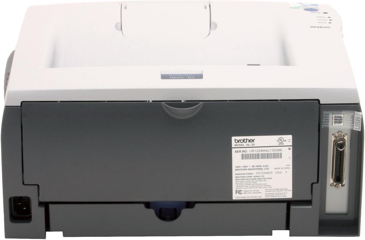 Alt view image 6 of 10 - Brother HL Series HL-2040 Personal Up to 20 ppm Monochrome LPT / USB Laser Printer