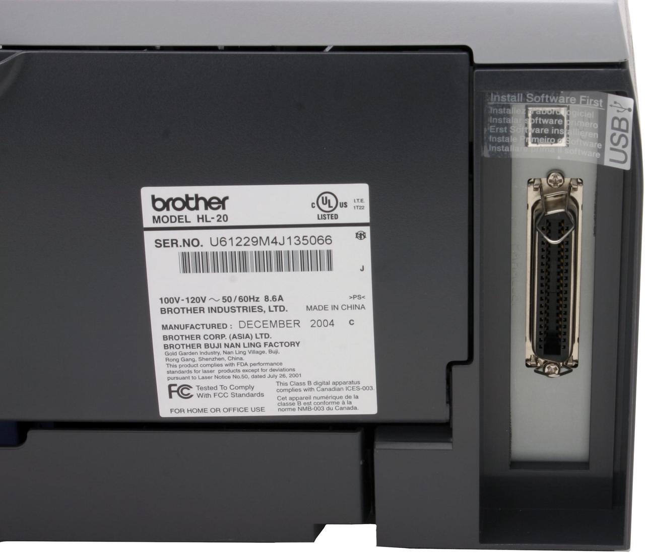Alt view image 8 of 10 - Brother HL Series HL-2040 Personal Up to 20 ppm Monochrome LPT / USB Laser Printer