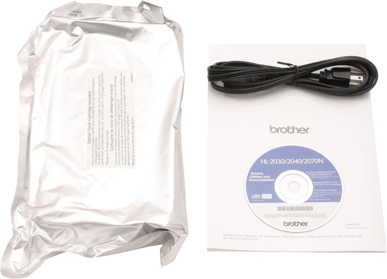 Alt view image 9 of 10 - Brother HL Series HL-2040 Personal Up to 20 ppm Monochrome LPT / USB Laser Printer