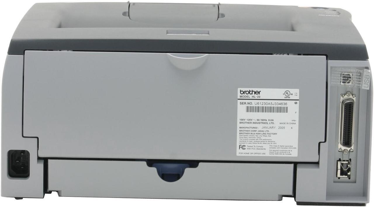 Alt view image 6 of 9 - Brother HL Series HL-2070N Workgroup Up to 20 ppm Monochrome Ethernet (RJ-45) / LPT / USB Laser Printer