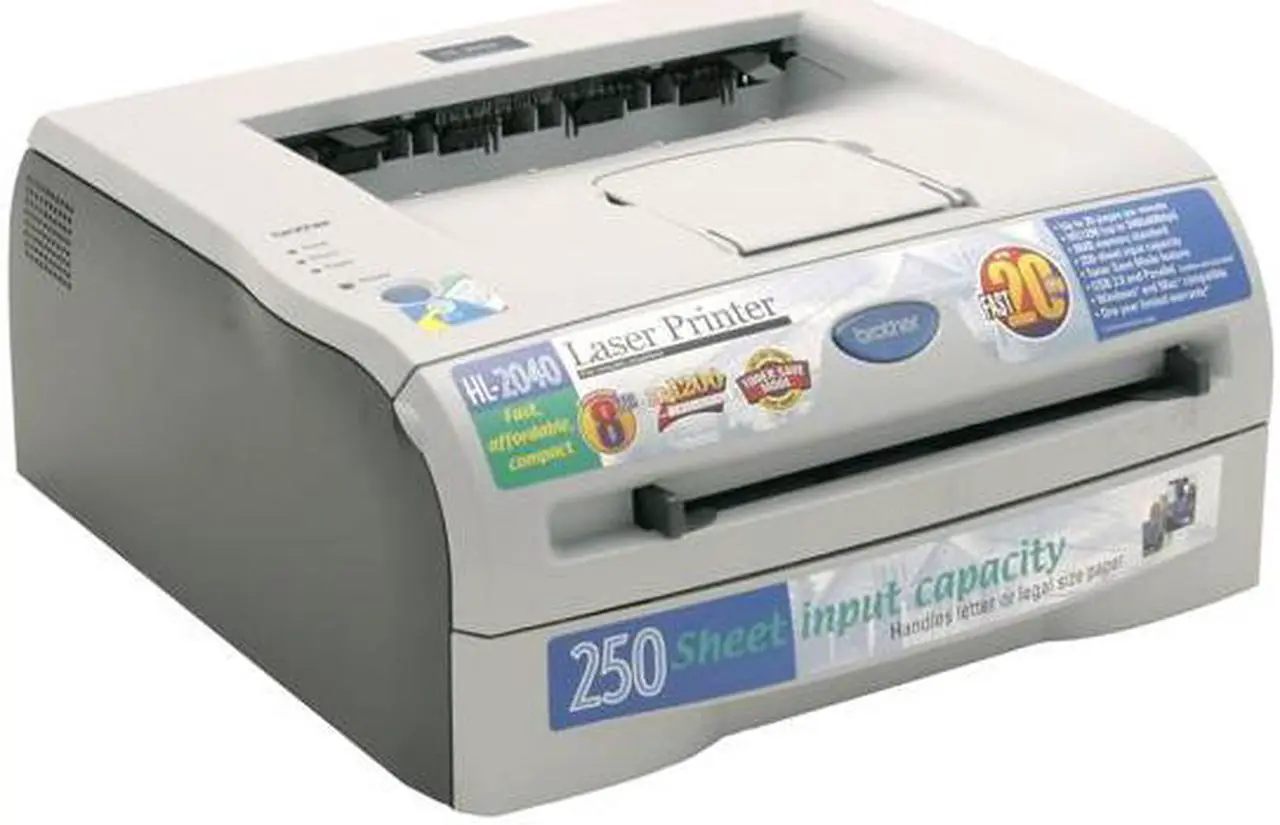 Alt view image 2 of 13 - Brother HL Series HL-2040 Personal Up to 20 ppm Monochrome LPT / USB Laser Printer