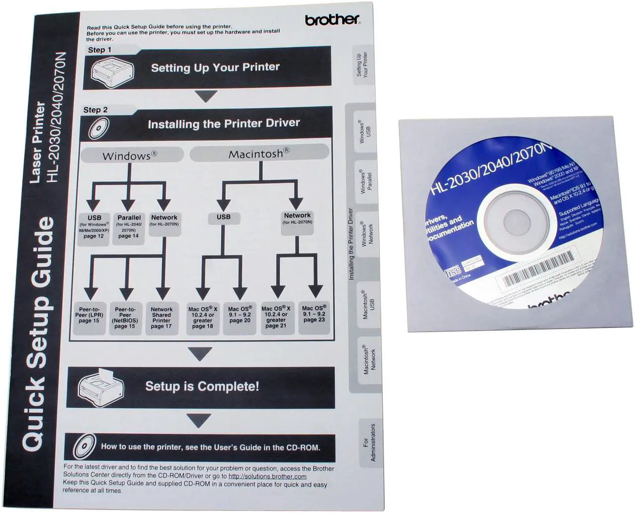 Alt view image 12 of 13 - Brother HL Series HL-2040 Personal Up to 20 ppm Monochrome LPT / USB Laser Printer