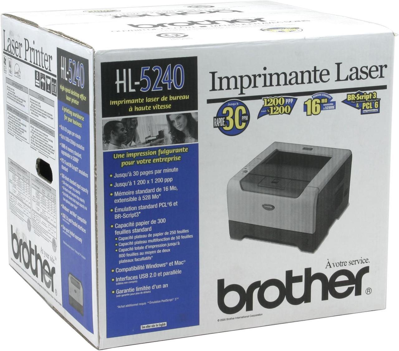 Alt view image 9 of 9 - Brother HL Series EHL-5240 Personal Up to 30 ppm Monochrome LPT / USB Laser Printer