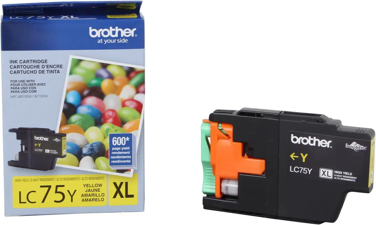Alt view image 6 of 6 - Brother LC75Y High Yield Innobella Ink Cartridge - Yellow