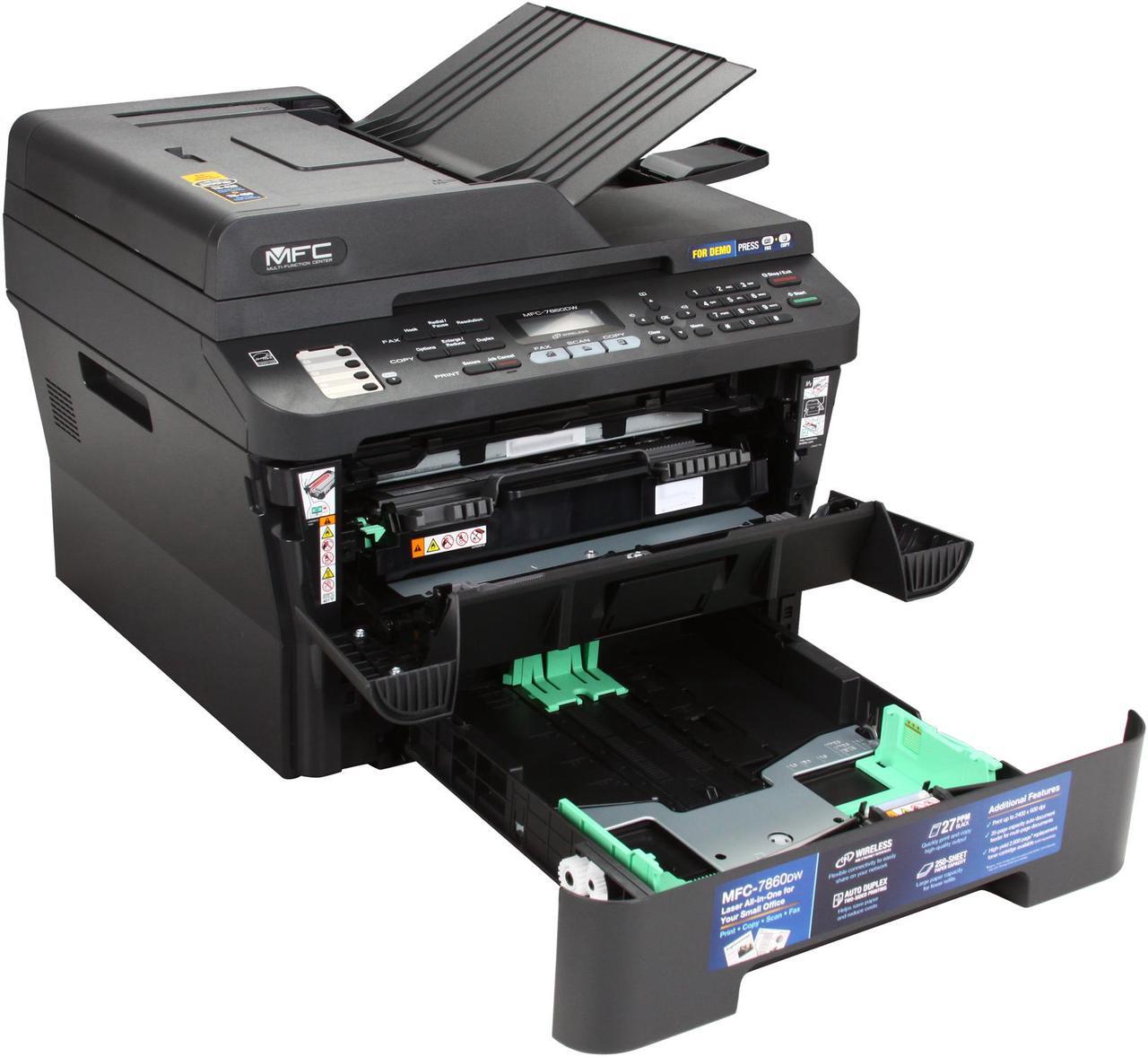 Alt view image 7 of 8 - Brother MFC-7860DW Wireless Monochrome Multifunction Laser Printer