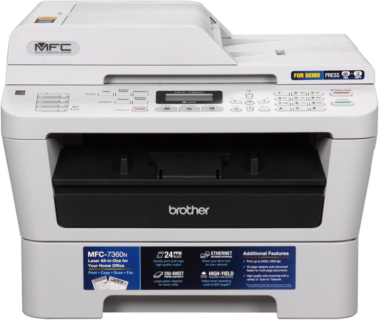 Alt view image 2 of 8 - Brother MFC-7360N Monochrome Multifunction Laser Printer