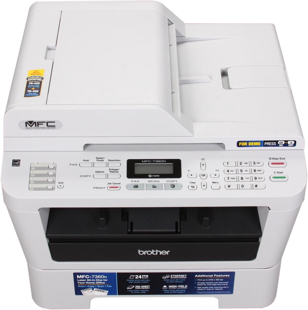Alt view image 5 of 8 - Brother MFC-7360N Monochrome Multifunction Laser Printer
