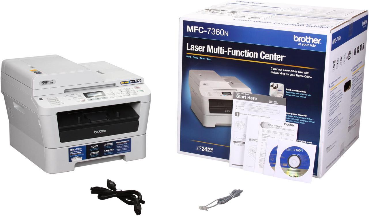 Alt view image 8 of 8 - Brother MFC-7360N Monochrome Multifunction Laser Printer