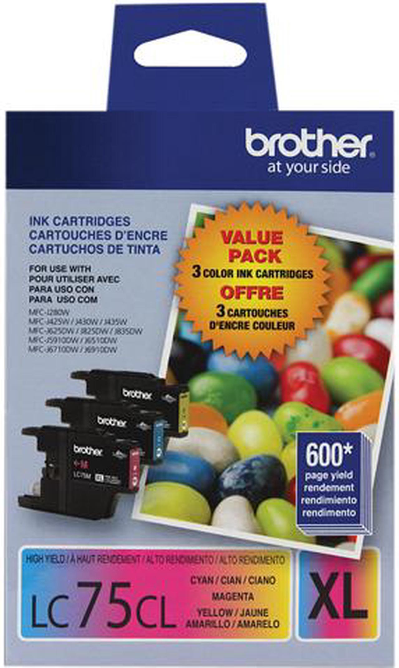 Brother LC753PKS High Yield Innobella Ink Cartridge - Combo Pack - Cyan/Magenta/Yellow