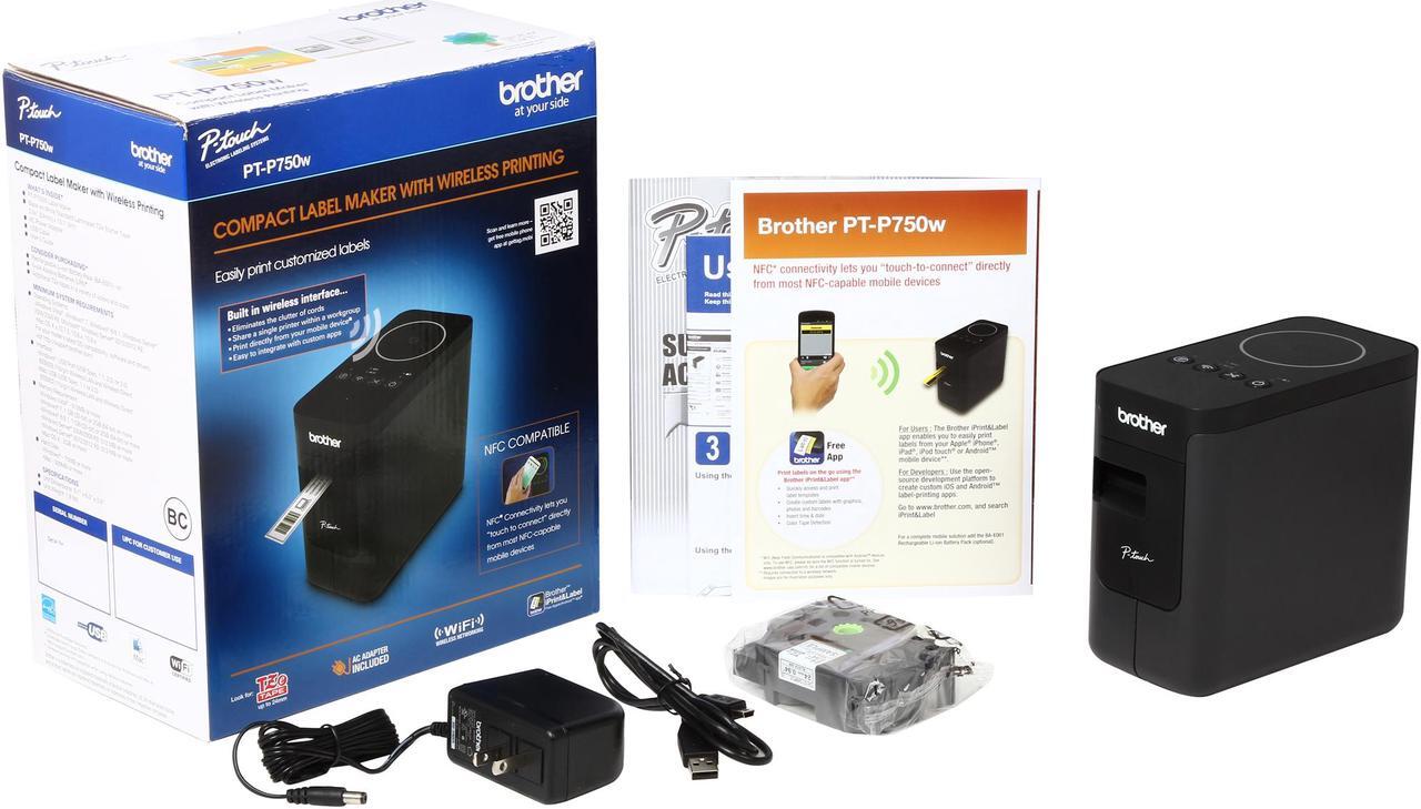 Alt view image 8 of 7 - Brother PT-P750W Compact Label Maker with Wireless Printing