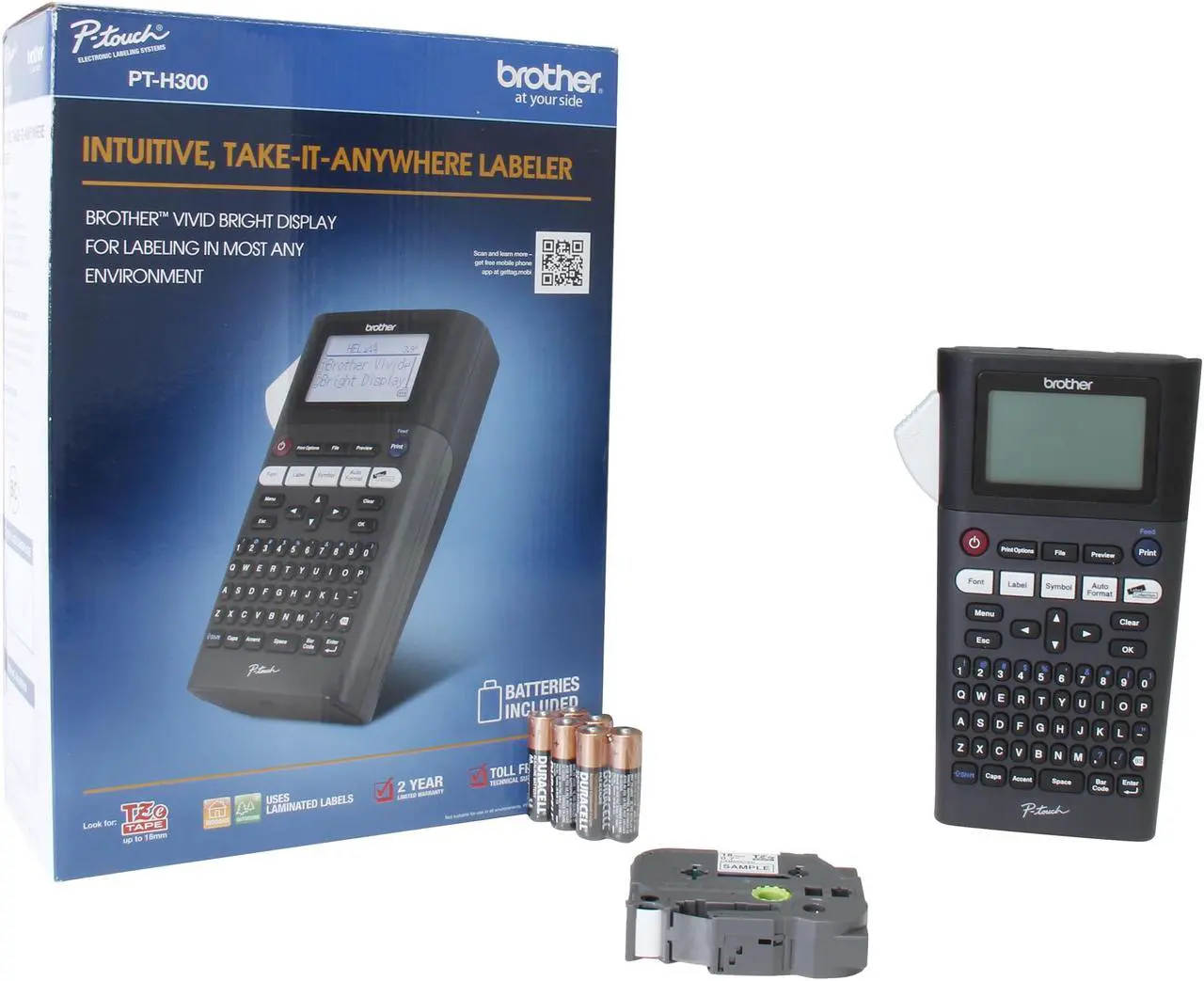 Alt view image 7 of 7 - brother P-touch PT-H300 20mm/sec 180 dpi Label Printer