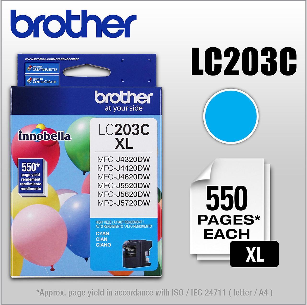 Alt view image 2 of 2 - Brother LC203C High Yield Innobella Ink Cartridge - Cyan