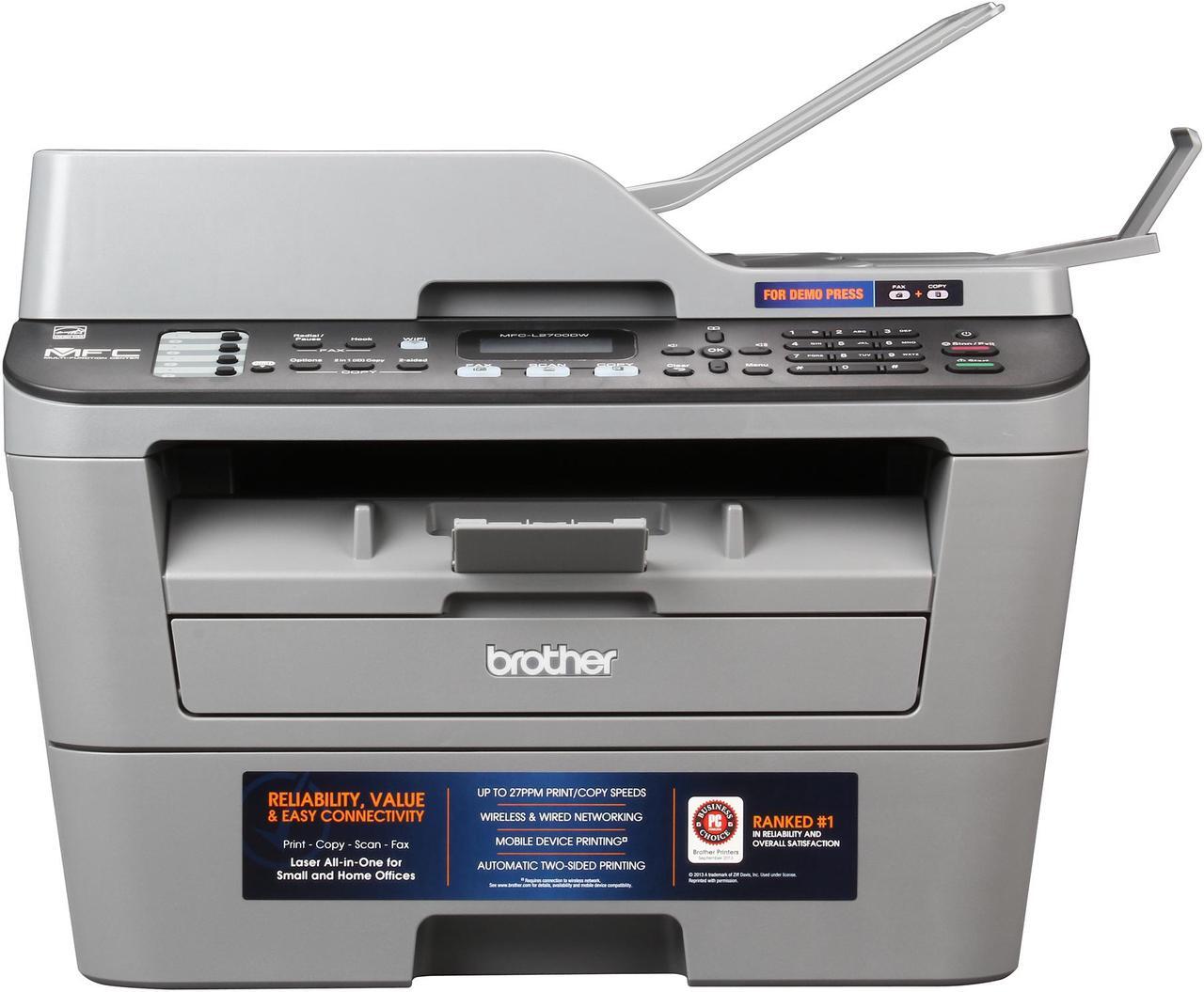 Alt view image 2 of 8 - Brother MFC-L2700DW Duplex Up to 2400 x 600 DPI Wireless / USB Monochrome Laser MFC Printer