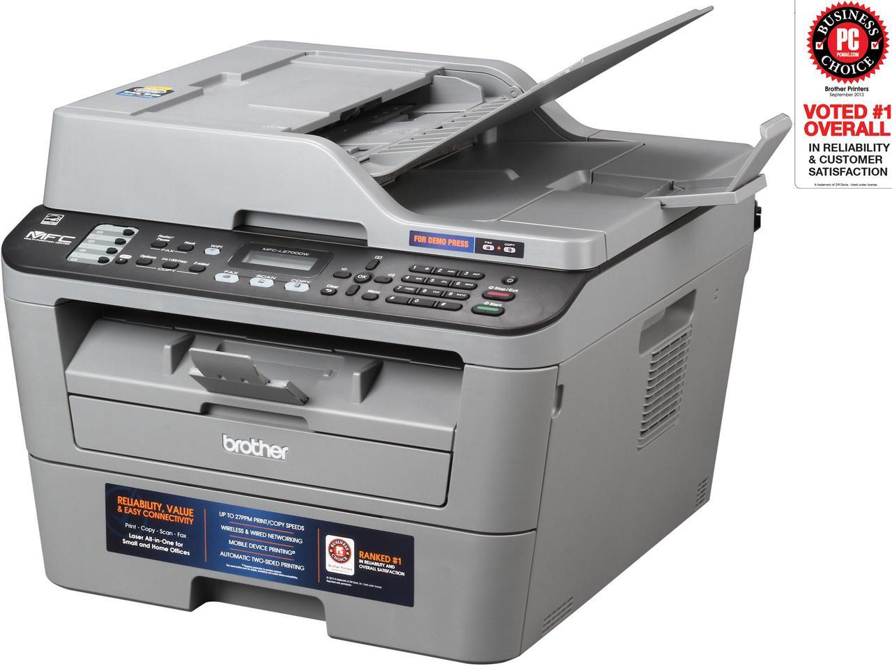 Main image of Brother MFC-L2700DW Duplex Up to 2400 x 600 DPI Wireless / USB Monochrome Laser MFC Printer