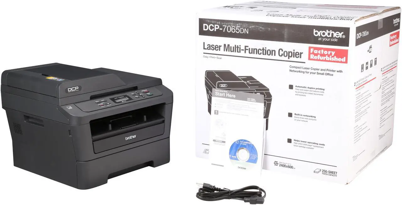 Alt view image 9 of 9 - Brother DCP-7065DN Monochrome Multifunction Laser Printer
