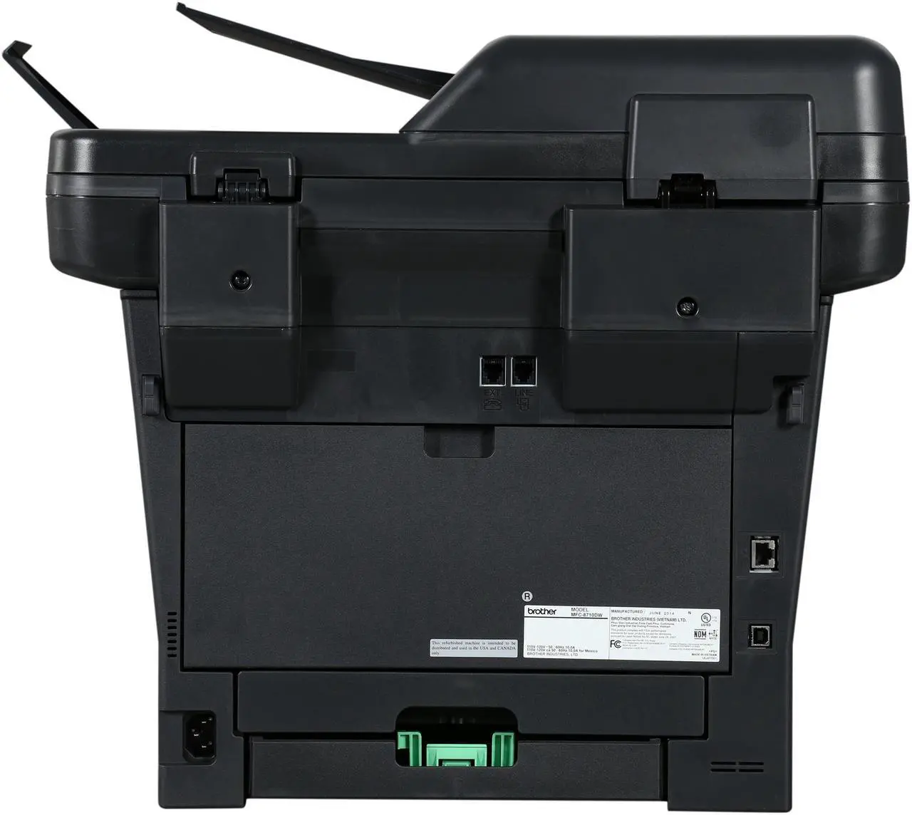 Alt view image 5 of 10 - Brother MFC Series MFC-8710dw MFC / All-In-One Up to 40 ppm Monochrome Ethernet (RJ-45) / USB / Wi-Fi Laser Printer