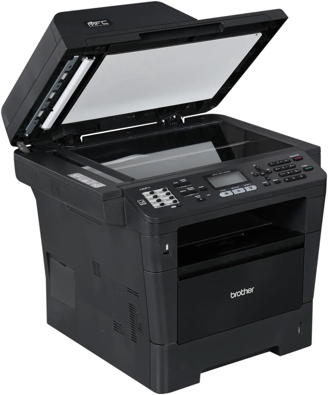 Alt view image 7 of 10 - Brother MFC Series MFC-8710dw MFC / All-In-One Up to 40 ppm Monochrome Ethernet (RJ-45) / USB / Wi-Fi Laser Printer