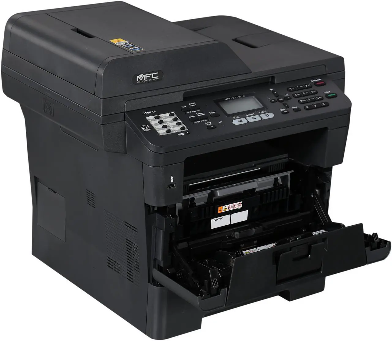 Alt view image 8 of 10 - Brother MFC Series MFC-8710dw MFC / All-In-One Up to 40 ppm Monochrome Ethernet (RJ-45) / USB / Wi-Fi Laser Printer