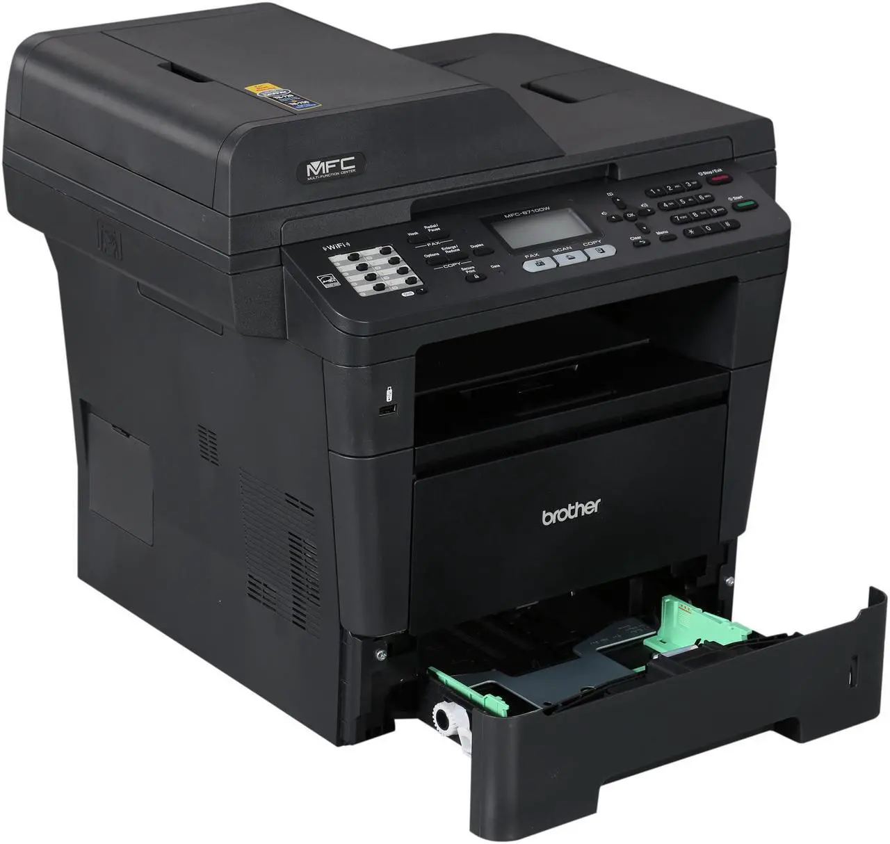 Alt view image 9 of 10 - Brother MFC Series MFC-8710dw MFC / All-In-One Up to 40 ppm Monochrome Ethernet (RJ-45) / USB / Wi-Fi Laser Printer
