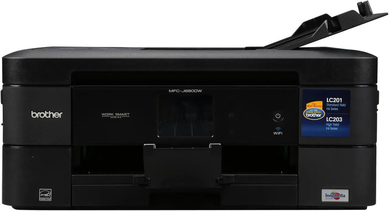 Alt view image 3 of 8 - Brother MFC-J680DW Duplex Wireless/USB All-in-One Color Inkjet Printer