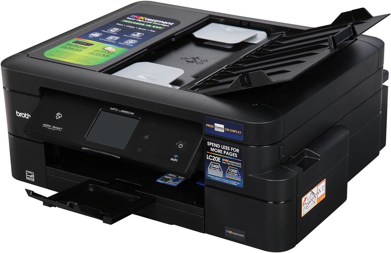 Alt view image 11 of 13 - Brother MFC-J985DW Work Smart Color All-in-One Inkjet Printer with INKvestment Cartridges