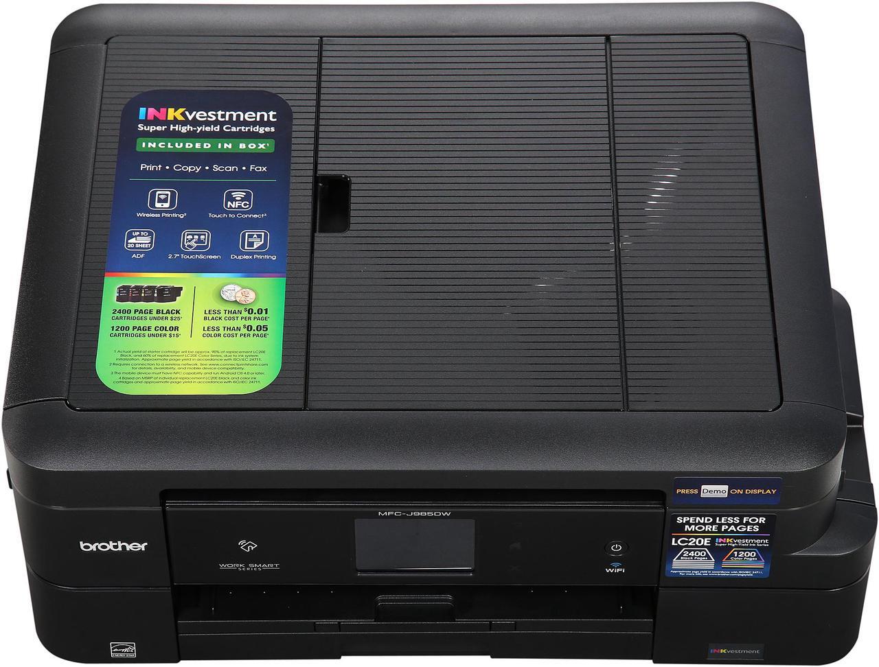Alt view image 6 of 13 - Brother MFC-J985DW Work Smart Color All-in-One Inkjet Printer with INKvestment Cartridges