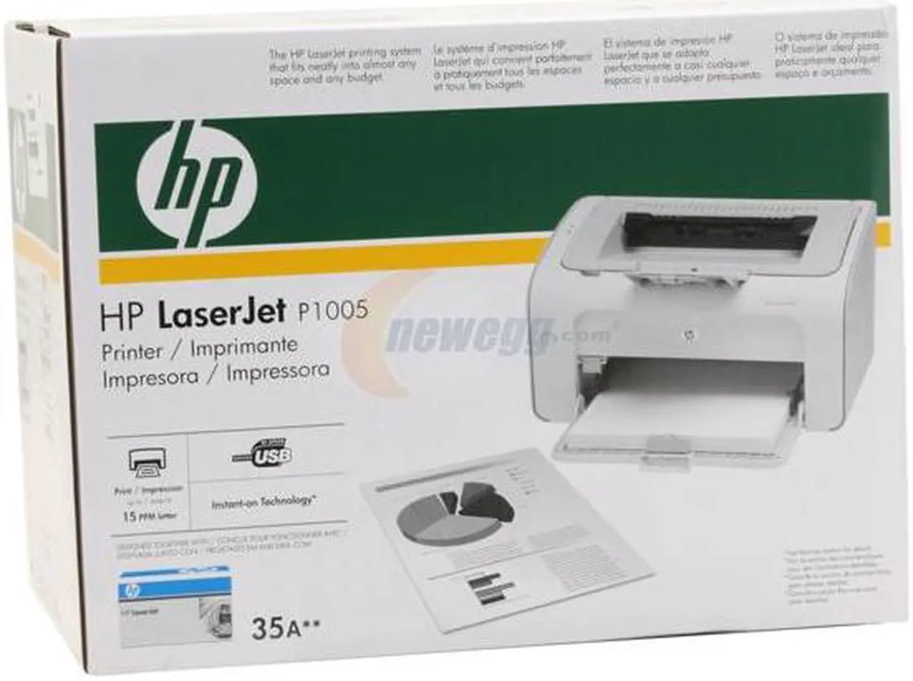 Alt view image 11 of 11 - HP LaserJet P1005 CB410A Personal Up to 15 ppm Monochrome USB Laser Printer