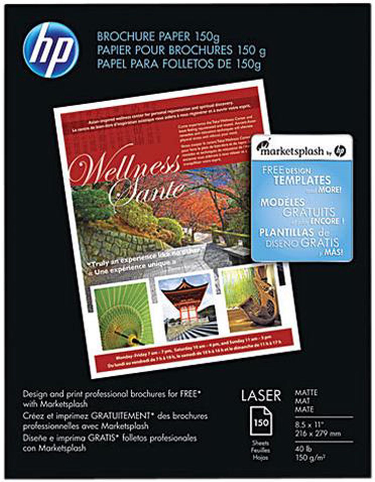 HP Q6543A Brochure/Flyer Paper Letter - 8.50" x 11" - Matte, Ultra Smooth - 97 Brightness - 150 / Pack - White