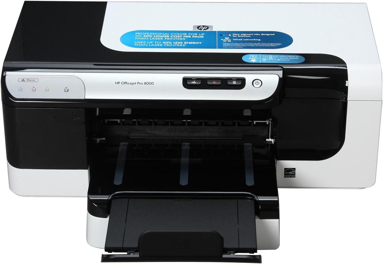 Alt view image 2 of 8 - HP Officejet Pro 8000 CB092A Up to 35 ppm Black Print Speed 4800 x 1200 dpi Color Print Quality Ethernet (RJ-45) / USB InkJet Workgroup Color Printer