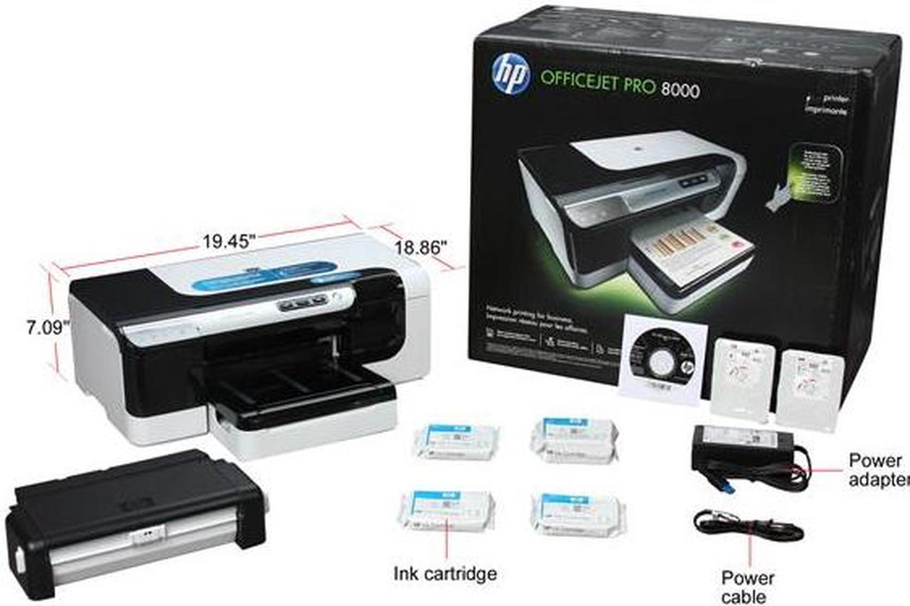 Alt view image 8 of 8 - HP Officejet Pro 8000 CB092A Up to 35 ppm Black Print Speed 4800 x 1200 dpi Color Print Quality Ethernet (RJ-45) / USB InkJet Workgroup Color Printer