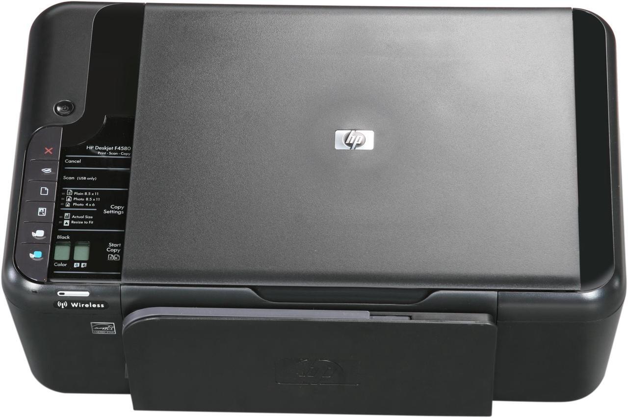 Alt view image 6 of 8 - HP Deskjet F4580 CB755A#B1H Up to 28 ppm Black Print Speed 4800 x 1200 dpi Color Print Quality USB / Wi-Fi HP Thermal Inkjet MFC / All-In-One Color Printer