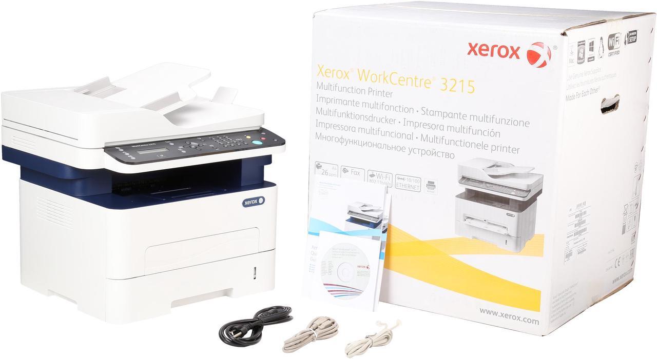 Alt view image 9 of 9 - Xerox WorkCentre 3215/NI Black and White Multifunction Printer, Print/Copy/Scan/Fax Letter/Legal, Up To 27ppm, 2-Sided Print, USB/Ethernet/Wireless, 250-Sheet Tray