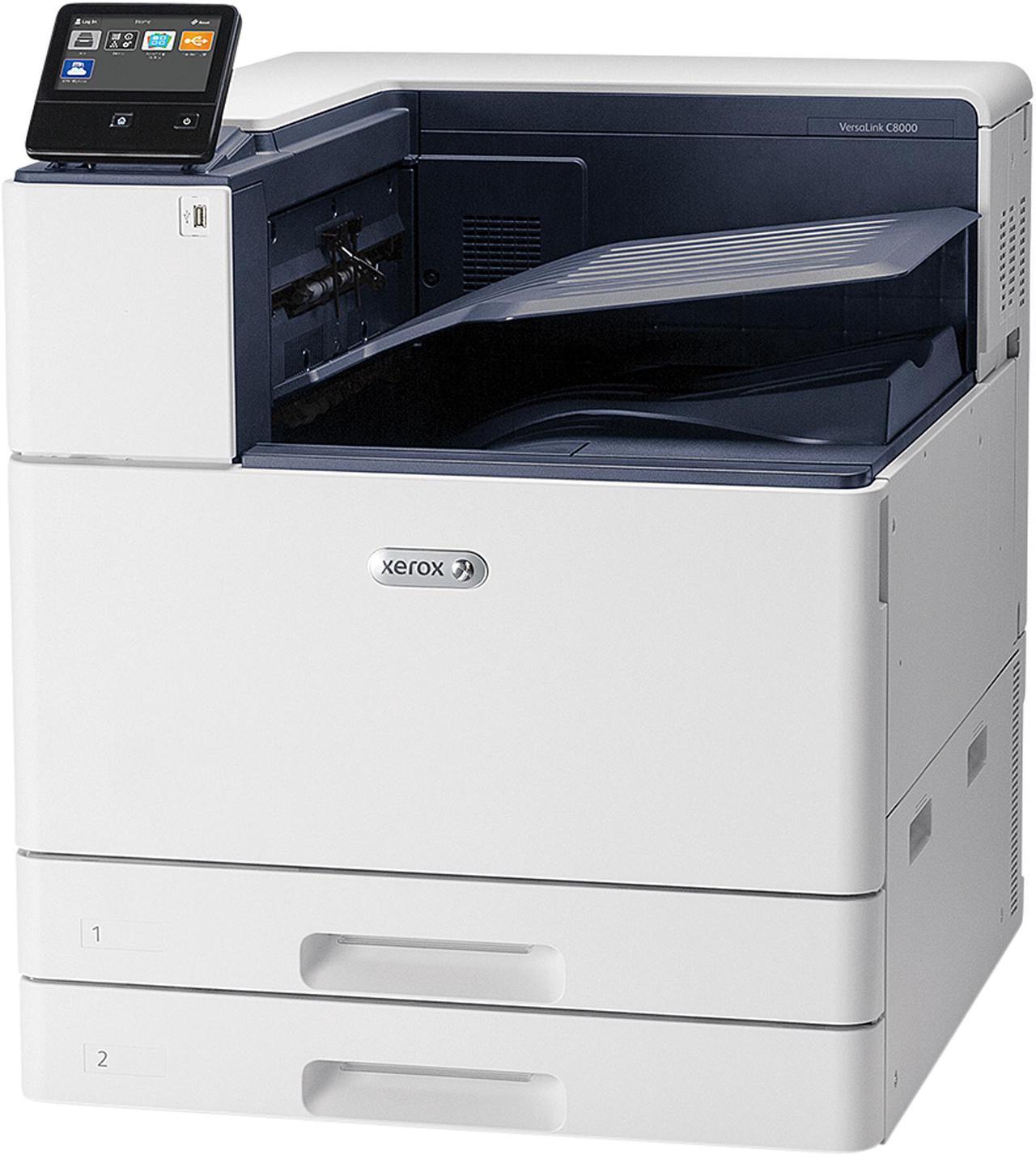 Xerox VersaLink C8000/DT 12 x 18 Color Printer, 1200 x 2400 dpi, 45ppm Color/B&W, USB and Ethernet, 1.6 Ghz Processor, 4 GB RAM, 2-Sided Printing, 5" Touchscreen, 110 Volt