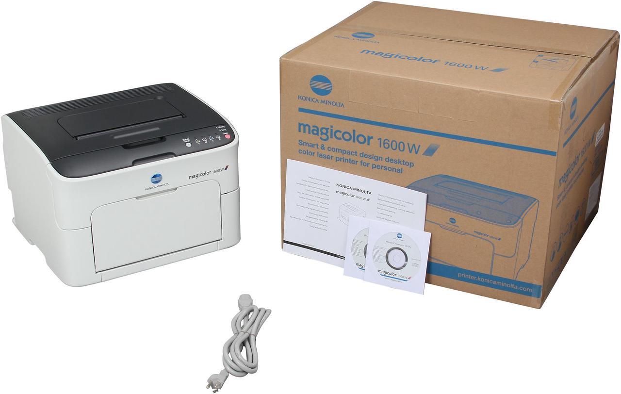 Alt view image 8 of 8 - Konica Minolta magicolor 1600W Personal Up to 20 ppm 1200 x 600 dpi Color Print Quality Color USB Laser Printer
