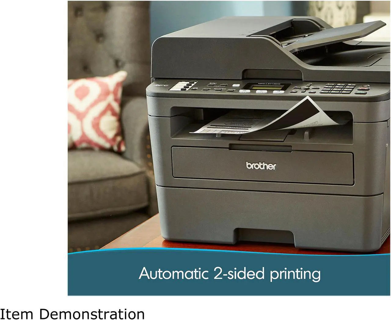 Alt view image 3 of 3 - Brother MFC-L2710DW Wireless Duplex Compact All-in-One Monochrome Laser Printer