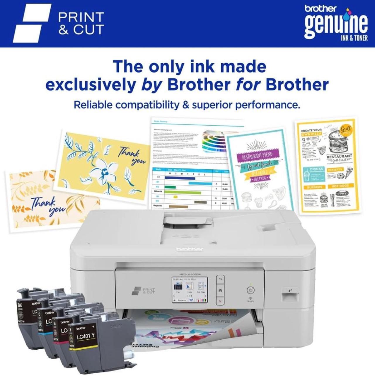 Alt view image 5 of 9 - Brother MFC-J1800DW Print & Cut All-in-One Color Inkjet Printer with automatic paper cutter